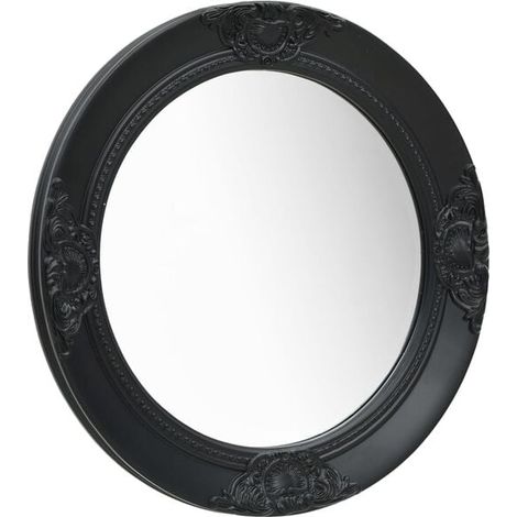 Miroir mural de style baroque, 50 cm, noir (1/5)
