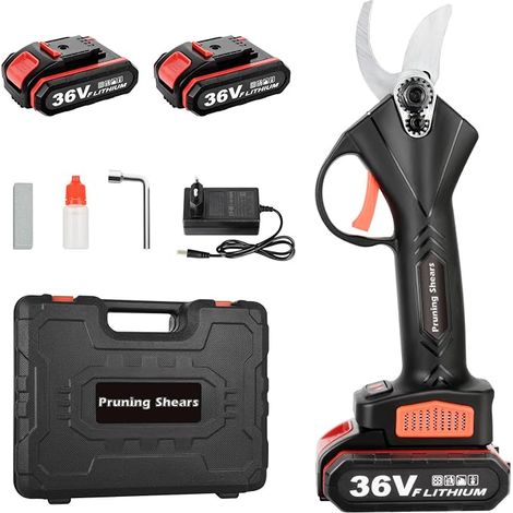 Brushless Electric Pruner, 30 mm Electric Pruning Shears with 2 x 36V 2.0Ah Batteries, SK5 Blades, Cutting Diameter 20-30 mm for Gardening, Fruit Trees (1/5)