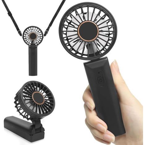 Mini-USB-Ventilator mit leisem Betrieb, 2500 mAh Akku, 3-in-1-Funktion, 180°-Drehung, als Freisprech-, Stand- oder Clip-Ventilator nutzbar, 3 einstellbare Geschwindigkeitsstufen, ideal für Camping usw (1/5)