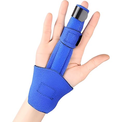Attelle de Doigt à Déclenchement,Orthèse Réglable pour Doigt Cassé,Majeur,Index ou Annulaire,Traitement d'Immobilisation pour Ressaut,Arthrite,Tendinite et Entorses,Soutien Métacarpien Renforcé