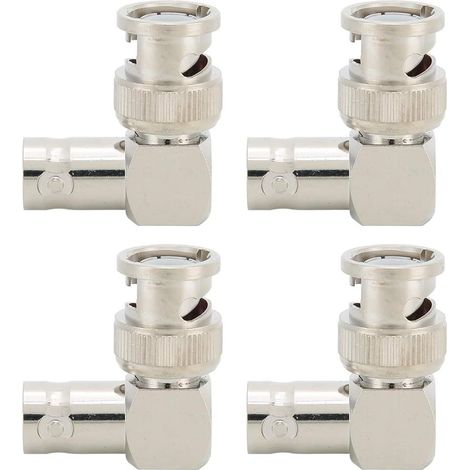 4 Pièces BNC Mâle BNC Femelle Connecteur D'adaptateur coudé à Angle Droit (1/5)
