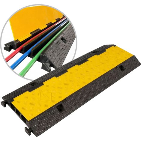 Kabelbrücke Vertex Kabelschutzbrücke 3-Kanal bis 10 Tonnen Kabelrampe mit Klappe