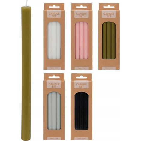 Velas de mesa, paquete de 10, universales y tradicionales, 17 x 1,2 cm