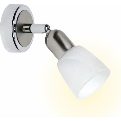 lampe applique murale fer/chrome 1x D45, E14, 40W, adapté aux lampes à suspension (non inclus) Échelle A ++ à E Tête pivotante (1/5)