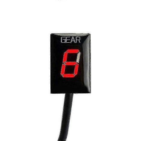 Indicateur de rapport engagé pour Kawasaki ER6f ER-6f ER6n ER-6n Ninja 250r ZX6r ZX-6r 10r Vulcan 900 VN900 Accessoires moto Indicateur de rapport engagé (Rouge) (1/5)
