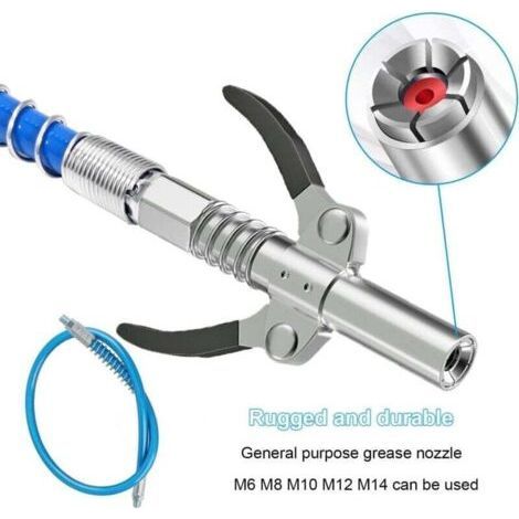 3x Grease Pump Nozzle with Flexible Hose, Manual Electric Pneumatic Grease Pump, Coupler G for Grease Pump Suitable for All Types of Grease Presses (Double Handle) (1/3)
