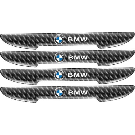 (4 pièces) Autocollants anti-rayures en TPU imitation fibre de carbone pour poignées de porte de voiture, compatibles avec BMW X1 X2 X3 X5 X4 X6 X7 G30 G20 G32 G11 G12 F40 F30 F20 (1/4)