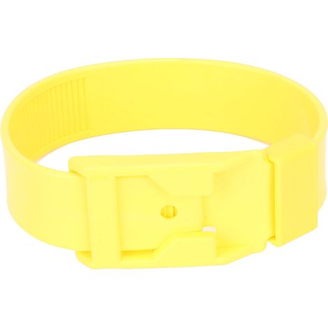 Lot de 10 colliers d'identification pour chèvres et moutons, anneaux de marquage pour bétail, matériel agricole, 36 cm, jaune (1/5)