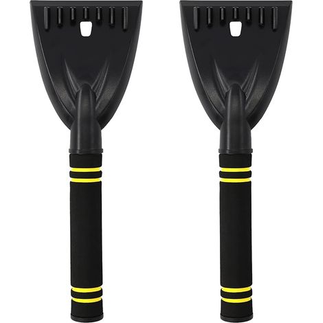 Lntyq Lot de 2 grattoirs à glace pour pare-brise de voiture et vitres latérales, outils de déneigement et de dégivrage sans rayures, pare-brise qui s'adaptent à n'importe quelle voiture