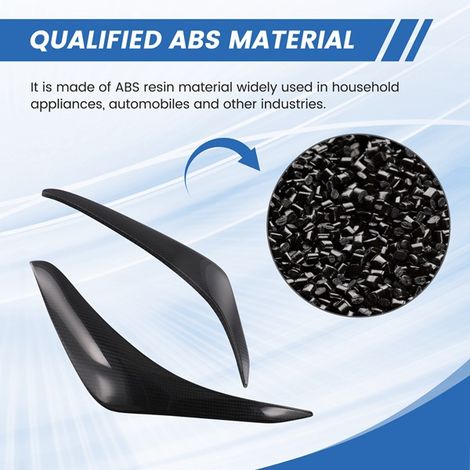 A pair of carbon fiber headlight eyebrows fits Toyota Prado 2700 and 4000 models from 2014 to 2017. (1/5)