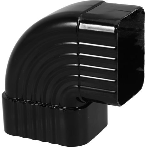 Adaptateur coudé de gouttière en alliage d'aluminium noir, accessoire durable pour la collecte et (1/5)