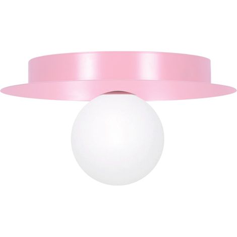 Plafonnier Kaja ROBIN rose Ø25 G9 10W verre métal (1/5)