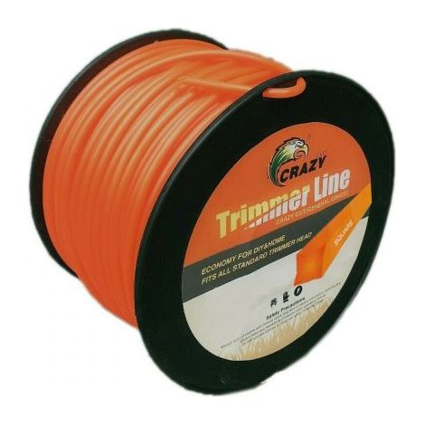 FILO PER DECESPUGLIATORE QUADRATO 3.0MM BOBINA 100MT TAGLIAERBA CAVO MATASSA (1/2)