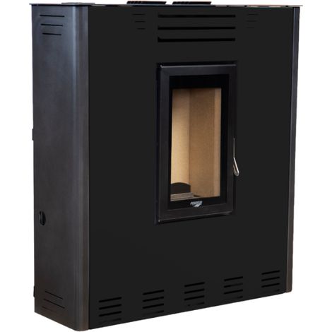 MF - Estufa de Pellets Modelo PASILLO LR de 11,8 kW con WiFi para Calentar hasta 290 m³ - Negro