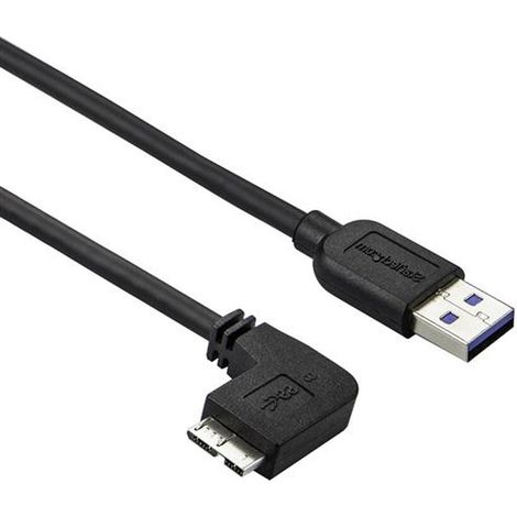 StarTech.com Cable delgado de 0,5m Micro USB 3.0 acodado a la izquierda a USB A (1/5)