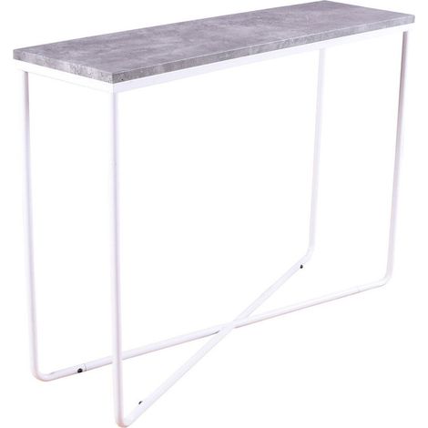 Console Design "Palace" 110cm Gris Foncé & Blanc (1/5)