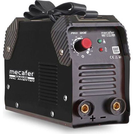 Poste à souder MMA inverter 120A - MECAFER - 461121 - Compatible électrode 1.6mm à 3.25mm, acier, inox, fonte. Inclus brosse, pince, porte électrode, masque. (1/5)