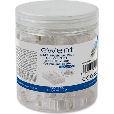 ewent IM1206 connecteur RJ-45 transparent Cat6 UTP