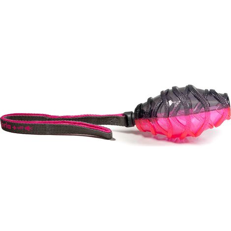 Lancia Palline per Cani Gloria Grigio Rosa TPR Rugby L (1/5)