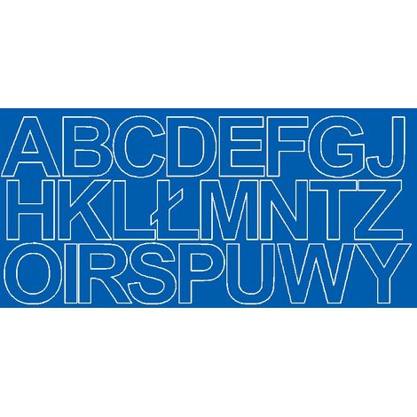 Selbstklebende Buchstabenaufkleber, 7 cm, Folienaufkleber, blau matt