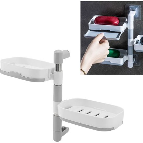 Porte-savon rotatif à plusieurs niveaux, porte-savon à deux niveaux (1/5)