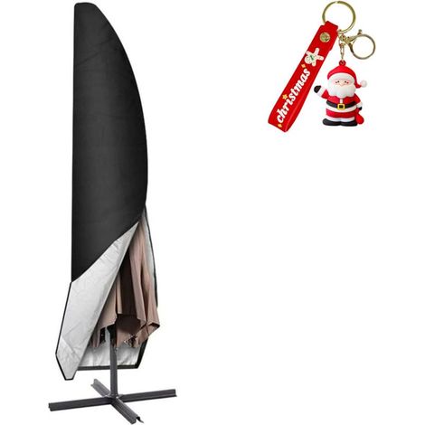 Sonnenschirmhülle, 265 cm, wasserdichtes Oxford-Gewebe, Schwarz A (1/4)