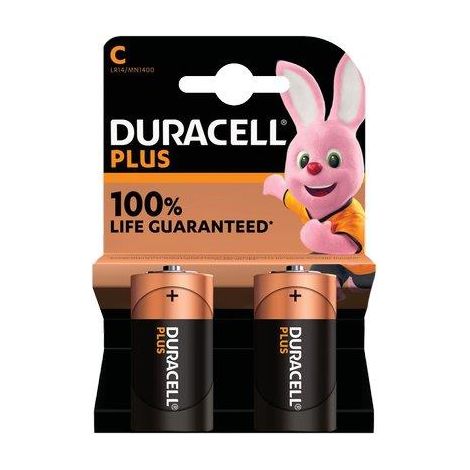 PILA MEZZA TORCIA C PLUS100 POWER DURACELL - ALCALINA VOLT 1,5 CF=PZ 2- 10 confezioni