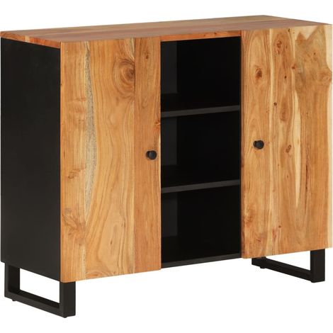Maison Exclusive - Credenza con 2 Ante 90x33x75 cm in Legno Massello di Acacia (1/5)