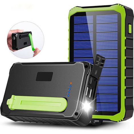 POWEBANK DENVER SOLAR DE 10000MAH CON MANIVELA MANUAL (1/5)