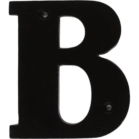 Letra Señal Clavar 100Mm "B" Hierro Forjado Negro (1/2)
