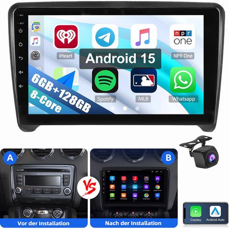 8 cœurs Pour Audi TT 8J MK2 2006-2014 Android 15 6GB+128G Autoradio Carplay GPS WiFi 6+128G CAM (1/5)