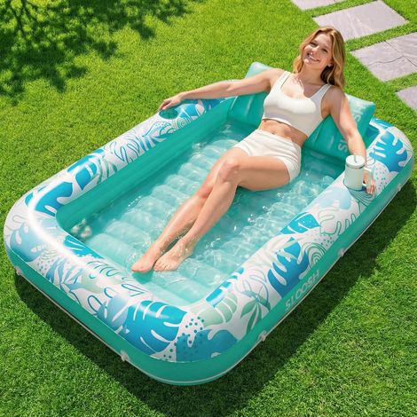 Materasso Gonfiabile 178 x 116 cm per Piscina, Lettino Prendisole per Adulti, Galleggiante per Piscina, Materasso Gonfiabile per Adulti, Divertimenti Estivi, Festa Acquatica (1/5)