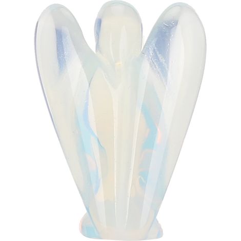 Ange en Opale Naturelle de Jade - Sculpture 3D pour Décoration d'Intérieur - Ornement Artisanal 1,5 pouces (1/5)