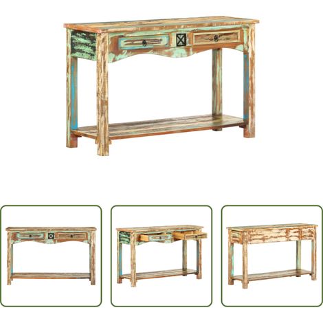 Vintage Konsolentisch -  Konsolentisch 120x40x75 cm Altholz Massiv (1/5)