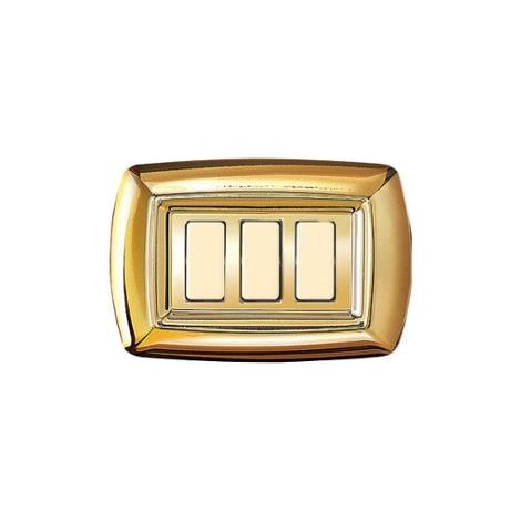 PLACCA TONDO 3 MODULI ORO