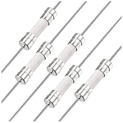 Träge Sicherung mit Zeitverzögerung, Keramiksicherungen, 5 mm x 20 mm, 250 V, T2A, 5 Stück (1/4)