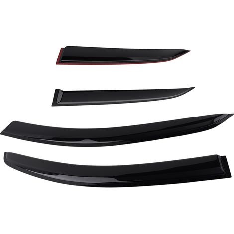 Car Rain Guards Set for Ford EcoSport 2013+ Black Tinted Wind Deflectors 4pc