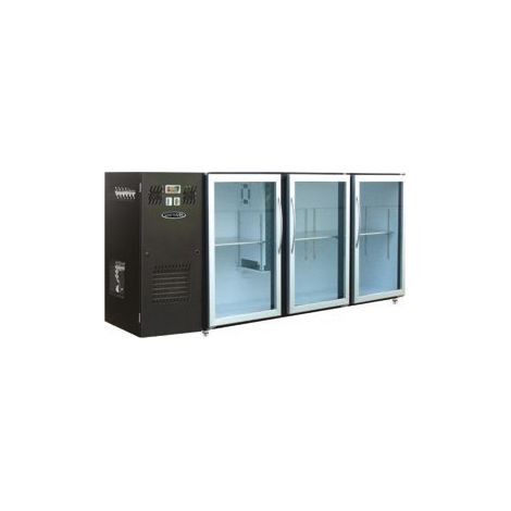 Arrière Bar Réfrigéré 3 Portes Vitrées avec Groupe Logé - 523 Litres - Unifrigor