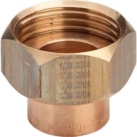 Bocchettone FF 22-1 portagomma di bronzo, dado a risvolto di ottone, estremità a saldare femmina, filettatura G, a sede piana 288389 (1/3)