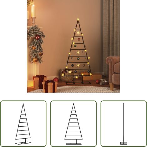 Weihnachtsdekoration - Metall-Weihnachtsbaum für Dekorationen Schwarz 125 cm (1/5)
