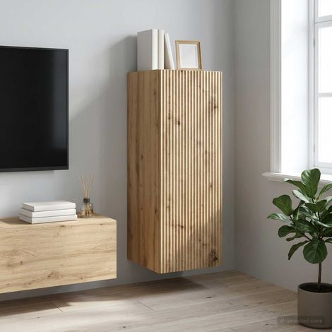 vidaXL Mobiletto a muro 33 x 34,5 x 90 cm Legno ingegnerizzato