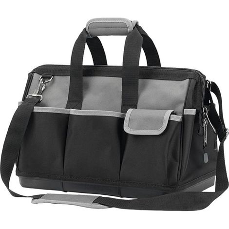 sac à outils de 43 cm( 17 pouces) avec fond en caoutchouc épais, résistant l'usure porté bandoulière (1/5)