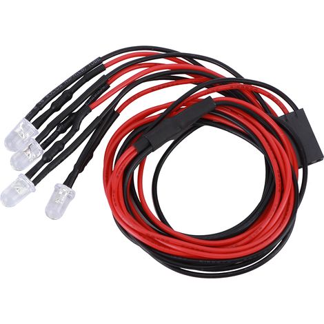 Lampe de toit à LED carrée avec abat-jour, compatible avec les voitures RC 1/10 Trx4/SCX10 II 90046 90047 (4 LED). (1/5)