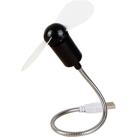 Mini Ventilateur USB Portable, Flexible, noir, 17 cm (1/2)