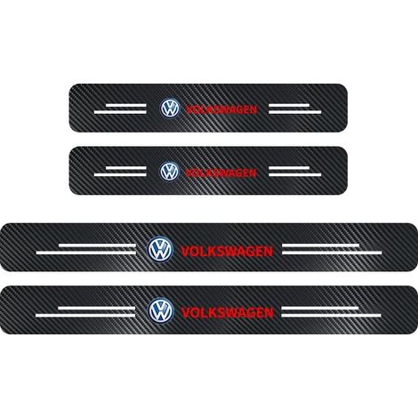 (Seuil autocollant) Protection de seuil de porte et de coffre en similicuir imitation fibre de carbone pour Volkswagen VW GTI TOURAN CADDY PASSAT JETTA (1/3)