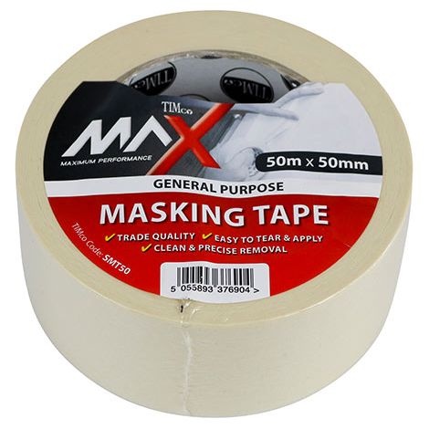 TIMCO Masking Tape Cream - 50m x 50mm