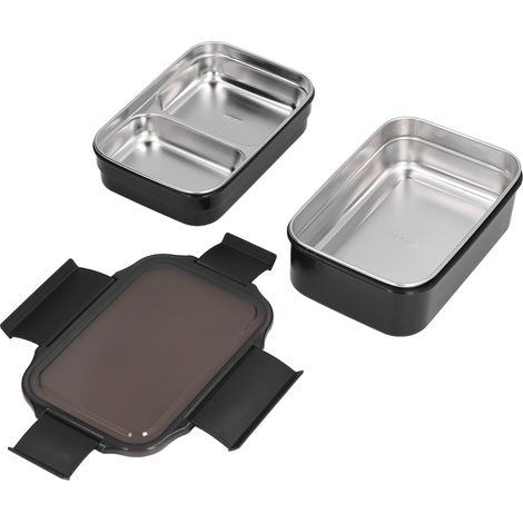 Boîte-repas isotherme électrique en acier inoxydable 304 à double couche avec compartiments pour bureau, école et voyage
