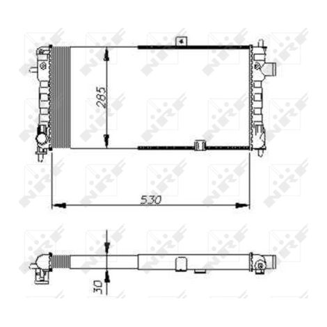 Radiateur, refroidissement du moteur NRF 58675 OPEL 1302015 90136753