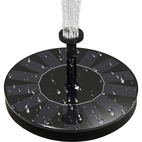 Fuente de agua solar de 1,4 W para pájaros, peces, estanques, jardines, patios y decoración de césped. (1/5)
