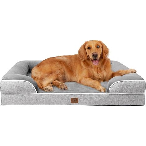 Hundebett Orthopädisches Memory Foam L 112 x B 81 x H 18 cm Grau (1/5)